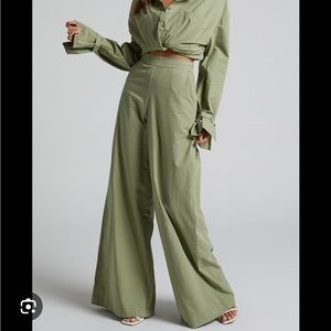 Evelyn high waisted wide leg trousers